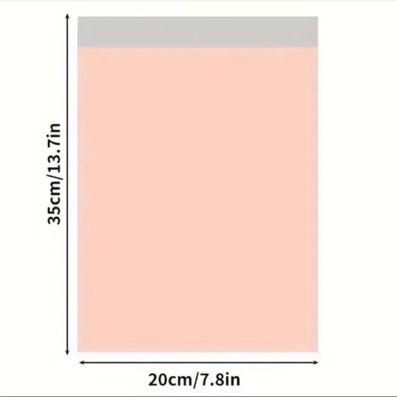 25 Pink Self-Adhesive Pink Self-Adhesive Poly Mailers (13.7” x 7.8”) - Picture 1 of 4